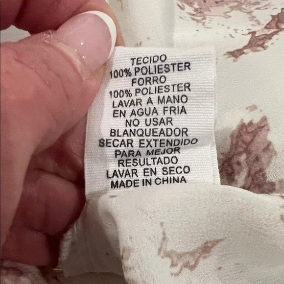 Storia Cream and Pink Ruffle Dress Size S - Picture 9 of 9